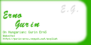erno gurin business card