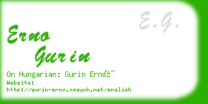 erno gurin business card
